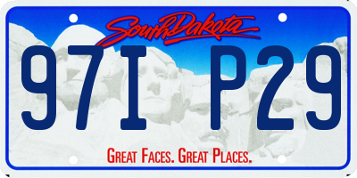 SD license plate 97IP29