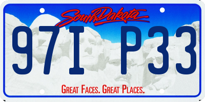 SD license plate 97IP33