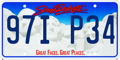 SD license plate 97IP34