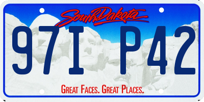 SD license plate 97IP42