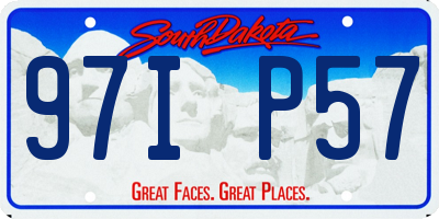 SD license plate 97IP57
