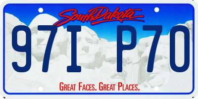 SD license plate 97IP70