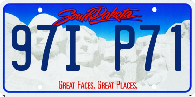 SD license plate 97IP71