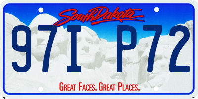 SD license plate 97IP72