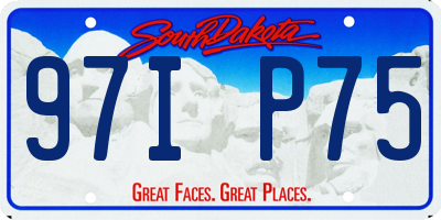 SD license plate 97IP75
