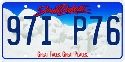 SD license plate 97IP76