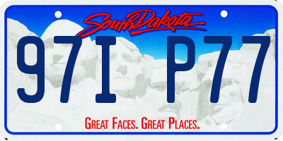 SD license plate 97IP77