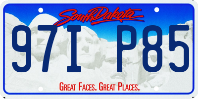 SD license plate 97IP85