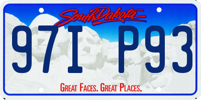 SD license plate 97IP93