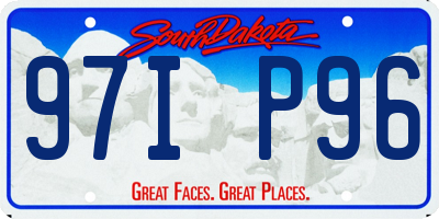 SD license plate 97IP96