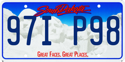 SD license plate 97IP98