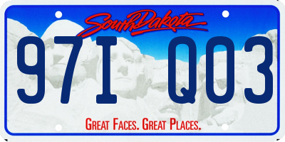 SD license plate 97IQ03