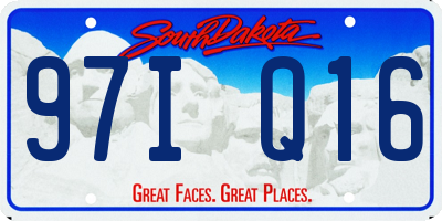 SD license plate 97IQ16