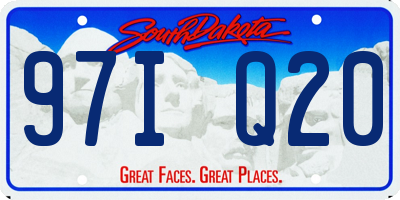 SD license plate 97IQ20