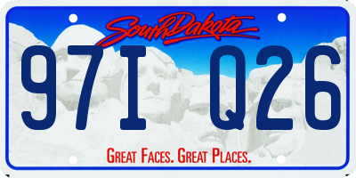 SD license plate 97IQ26