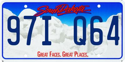 SD license plate 97IQ64