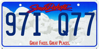 SD license plate 97IQ77