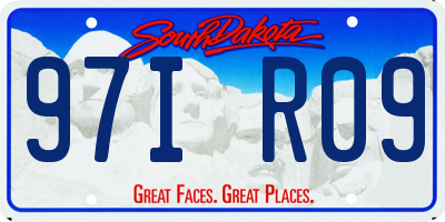 SD license plate 97IR09