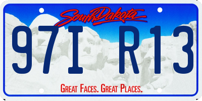 SD license plate 97IR13