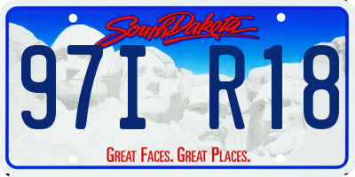 SD license plate 97IR18