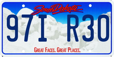 SD license plate 97IR30