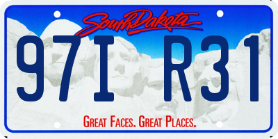 SD license plate 97IR31