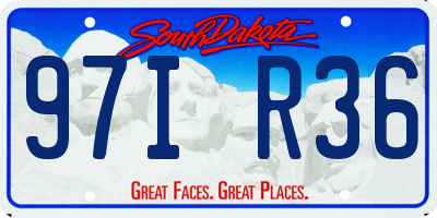 SD license plate 97IR36