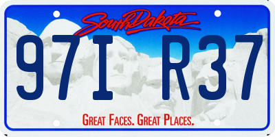 SD license plate 97IR37