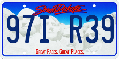 SD license plate 97IR39