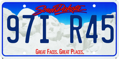 SD license plate 97IR45