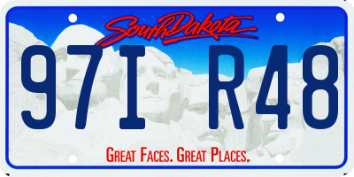 SD license plate 97IR48