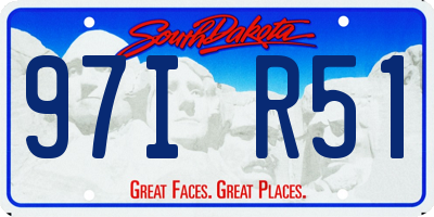 SD license plate 97IR51