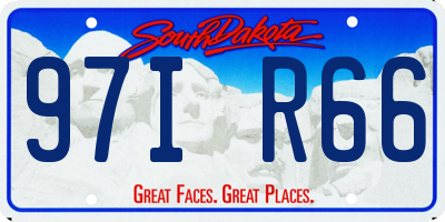 SD license plate 97IR66