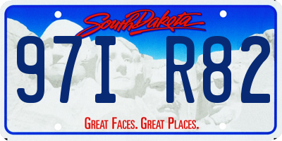 SD license plate 97IR82
