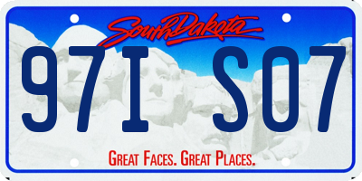 SD license plate 97IS07