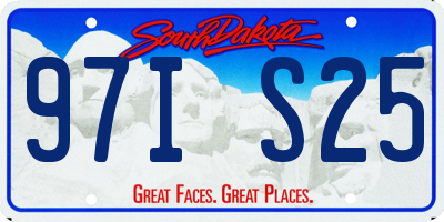 SD license plate 97IS25