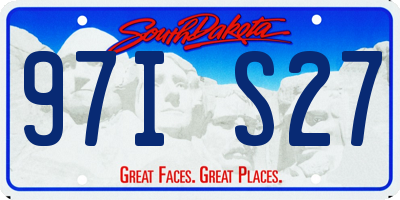 SD license plate 97IS27