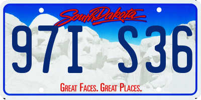 SD license plate 97IS36