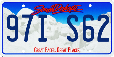 SD license plate 97IS62