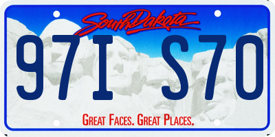 SD license plate 97IS70