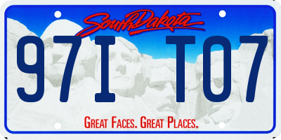 SD license plate 97IT07