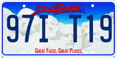 SD license plate 97IT19