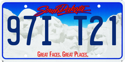 SD license plate 97IT21