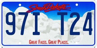 SD license plate 97IT24