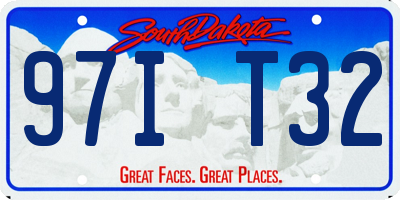 SD license plate 97IT32