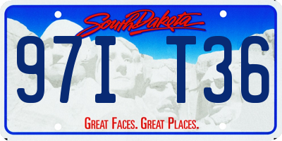 SD license plate 97IT36