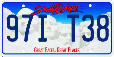 SD license plate 97IT38