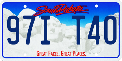 SD license plate 97IT40