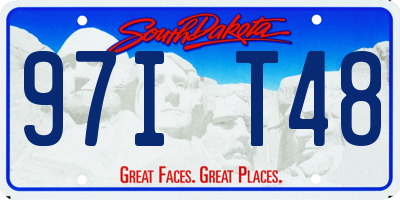 SD license plate 97IT48