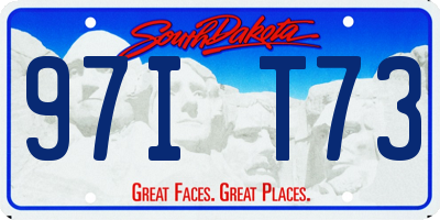 SD license plate 97IT73